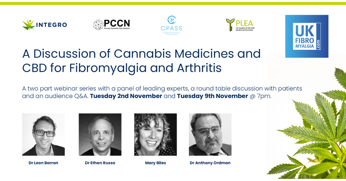 Cannabis Medicines: A banner advert for the webinar on cannabis medicines