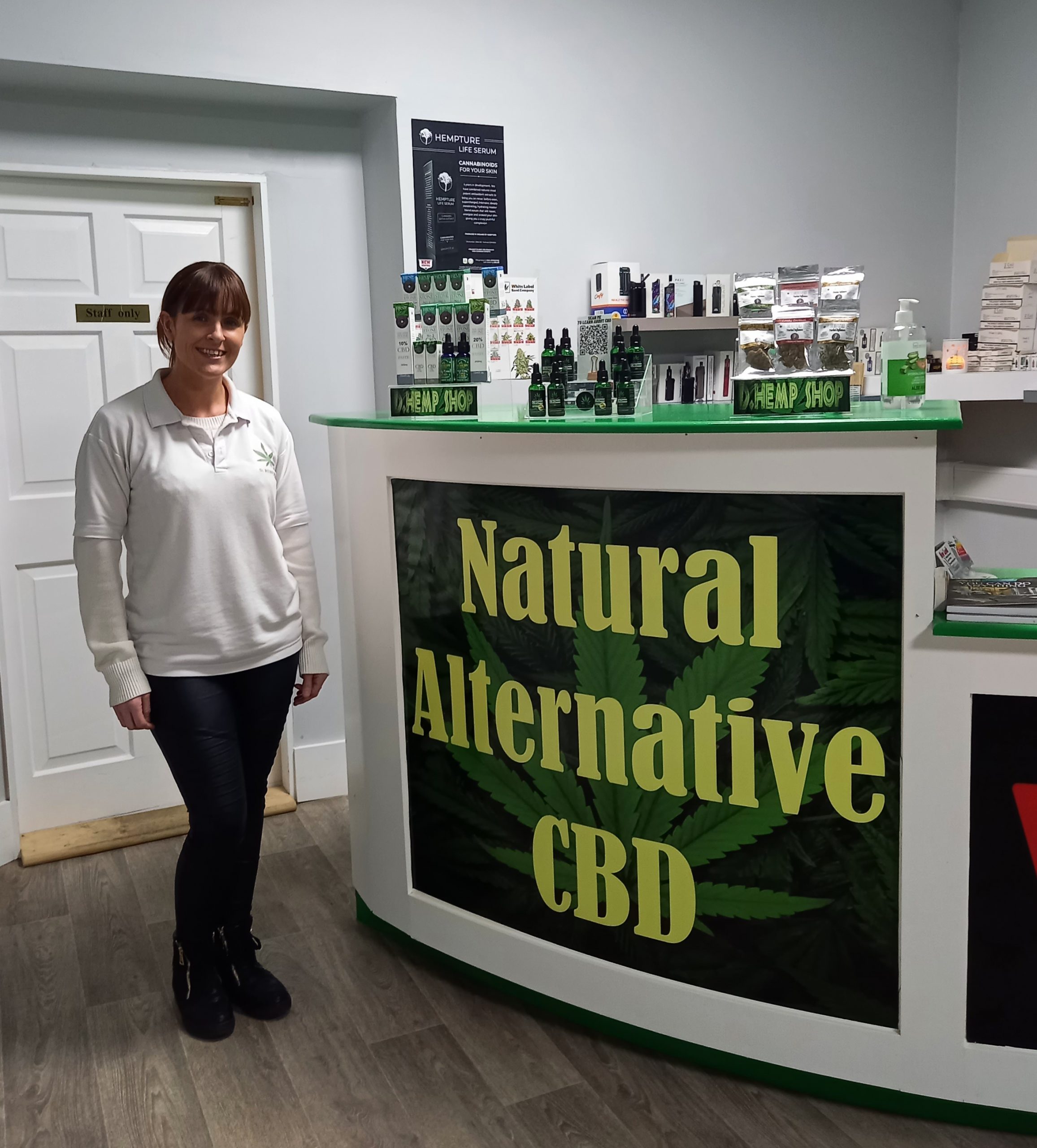 Arthritis: Denise Lynch in her store, D'Hemp