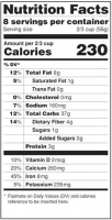 Nutrition Label New May 2014