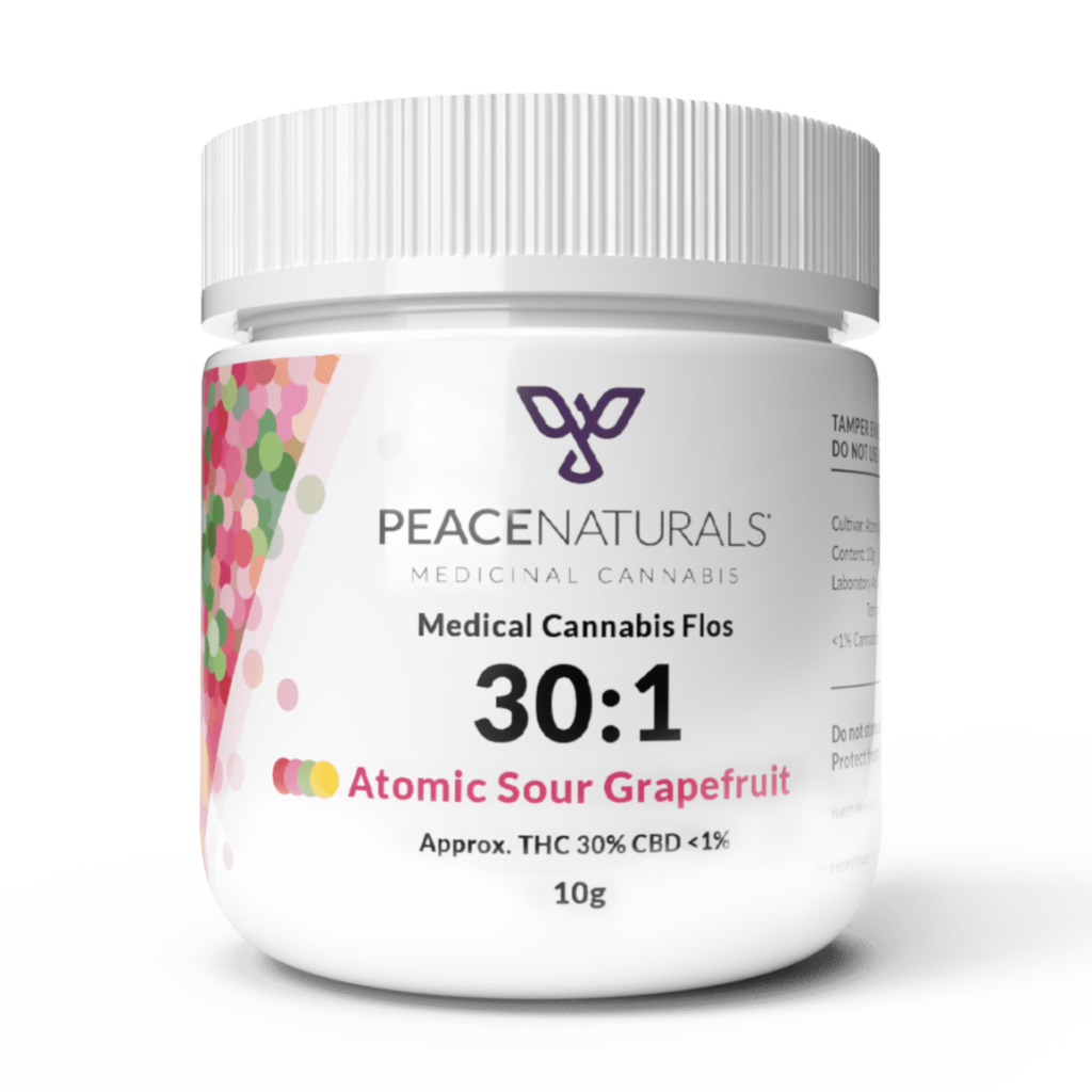 Peace Naturals flower – Atomic Sour Grapefruit 30% THC <1% CBD®