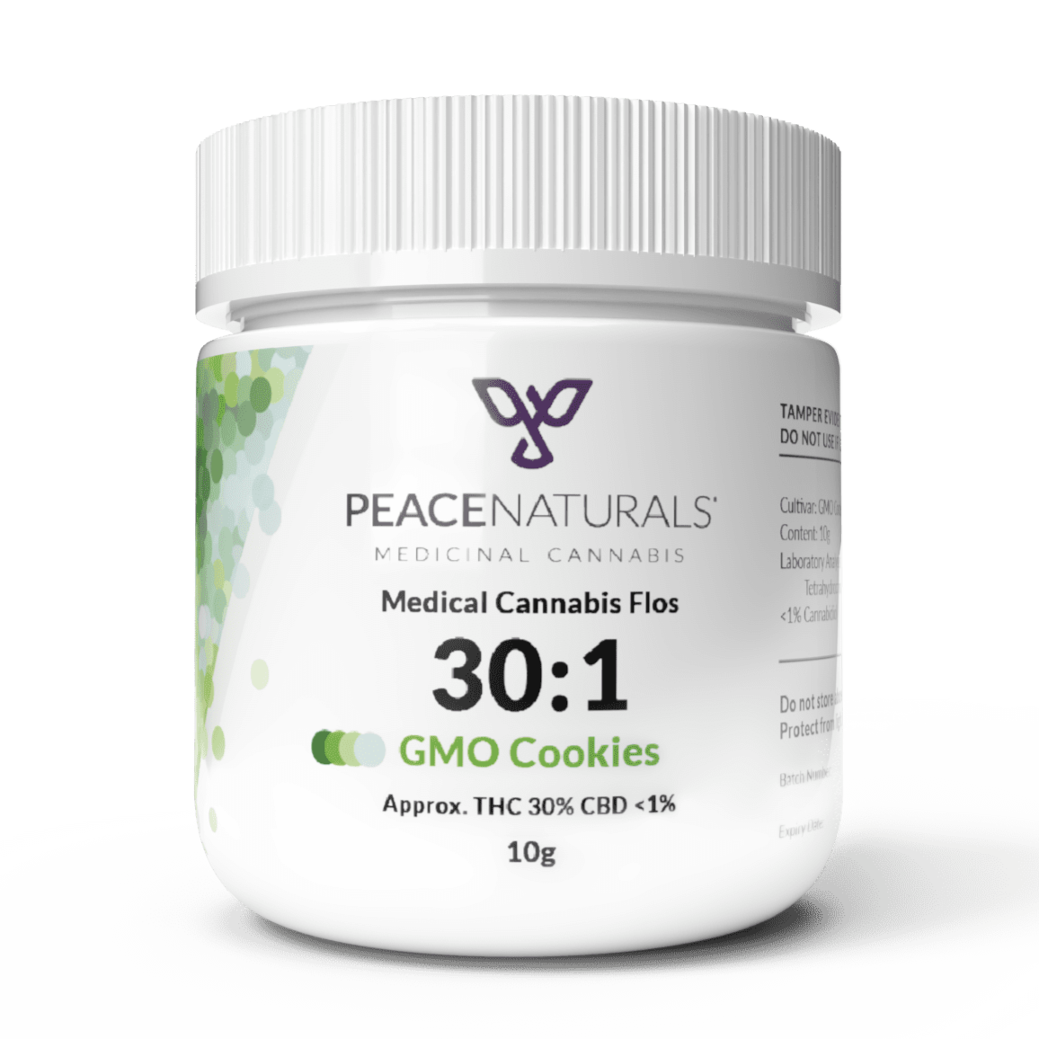 PeaceNaturals UK Bottle GMO Cookies