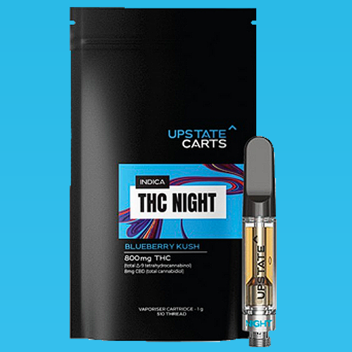 Upstate Carts THC Night – 1g | Blueberry Kush | THC 800mg