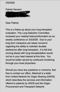 Death of Medical Cannabis Patient Highlights Ongoing Stigma in Organ Transplant Programmes